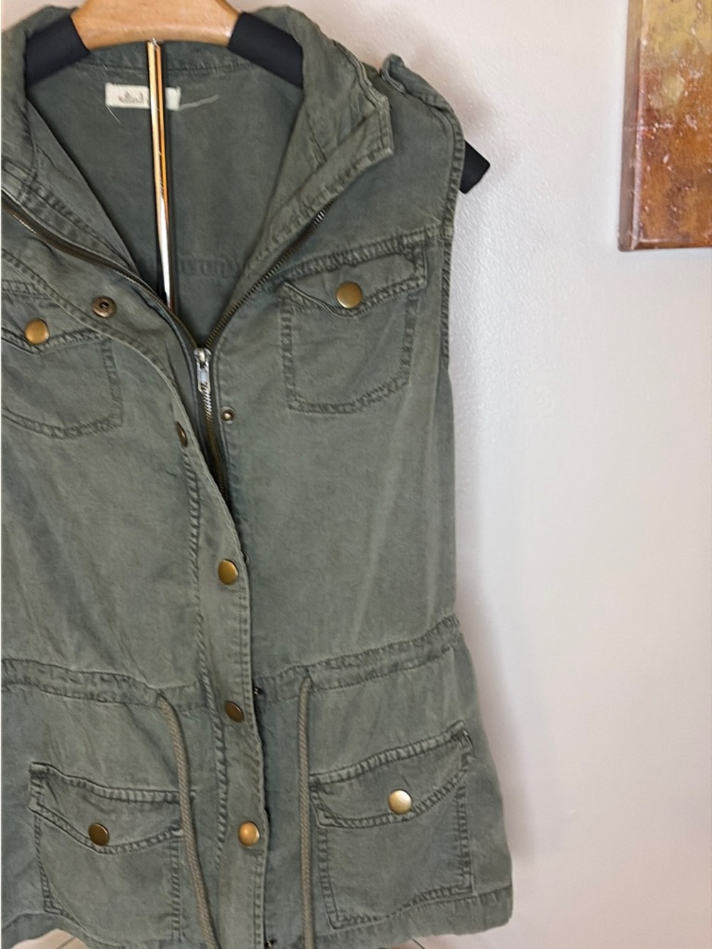 Altar'd State Olive Green Sleeveless Utility Vest